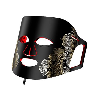 Light skin treatment mask. Facial care, anti-aging, skin rejuvenation.Color: Black