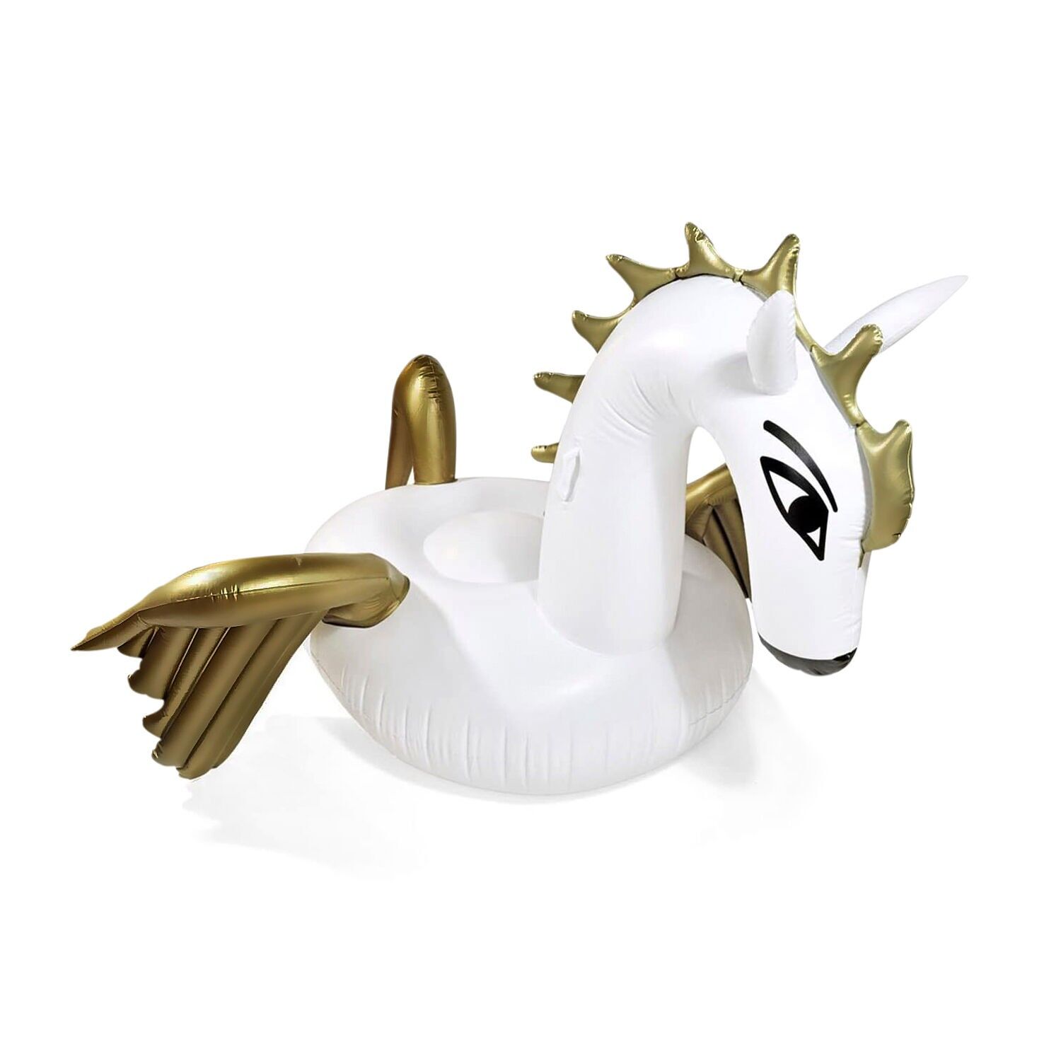 Colchoneta hinchable XXL con forma de Caballo Alado, pegaso. 250x250cm. Color:Blanco