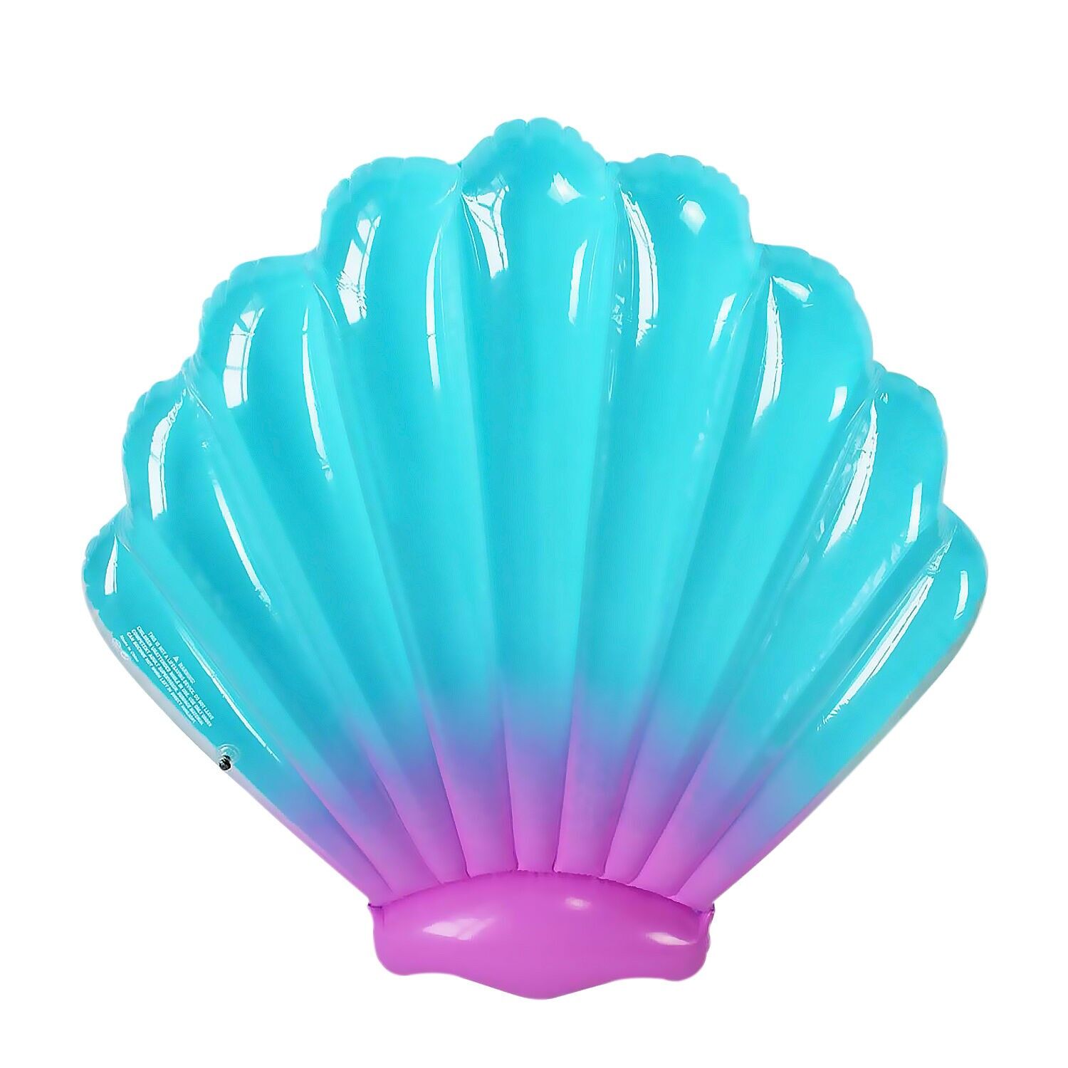 Colchoneta hinchable con forma de concha Vieira. 150x150cm Color:Azul