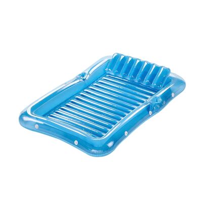Chaise longue flottante gonflable géante pour piscine, lac, mer, extérieur.Couleur : bleu clair