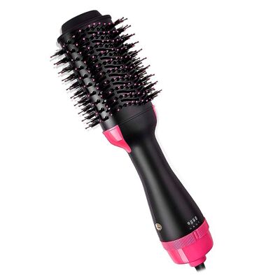 4-in-1 brush and dryer. with 3 heat levels.Color: Fuchsia