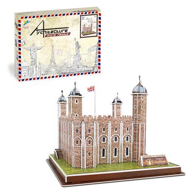 Puzzle 3D en carton de la Tour de Londres. 38 pièces. Couleur : Multicolore