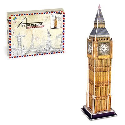 Puzzle 3D en carton de Big Ben à Londres. 31 pièces. Couleur : Multicolore