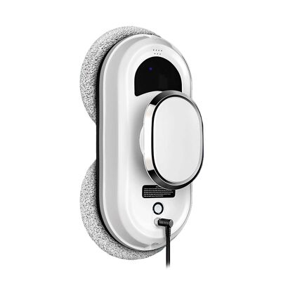 90W smart window cleaner with remote control and 5600 pa suction.Color: White