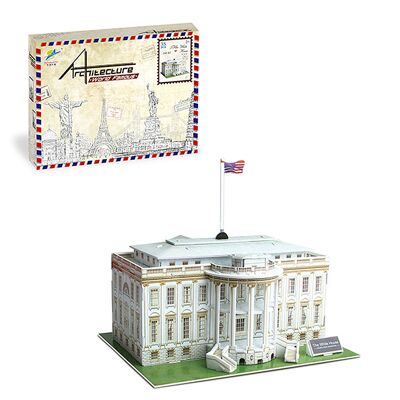 Puzzle 3D en carton de la Maison Blanche à Washington D.C.c. 35 pièces. Couleur : Multicolore