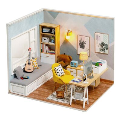 Studio ensoleillé. Modèle 3D réaliste avec beaucoup de détails et des lumières LED. Couleur : Multicolore