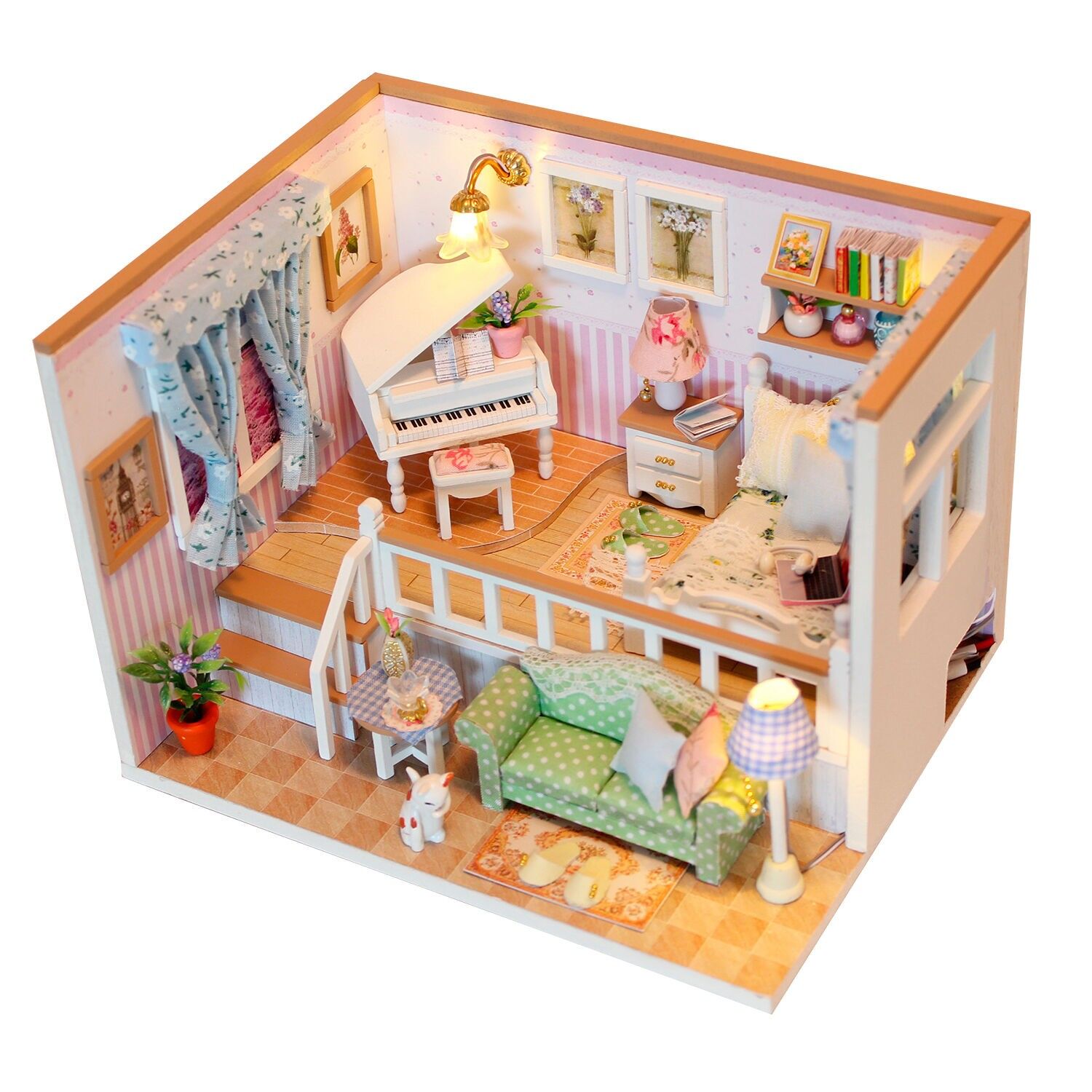 Stanza Perché ti ho incontrato. Modello 3D realistico con grande dettaglio e luci LED. Colore:Multicolore