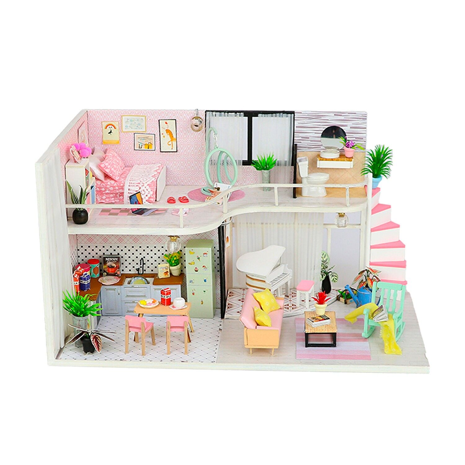 La melodia rosa di Anna. Modello 3D realistico con grande dettaglio e luci LED. Colore:Multicolore