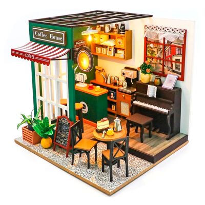 Café de la tarde. Maqueta 3D realista con gran detalle y luces led. Color:Multicolor