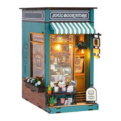Librería Alma. Book Nook realista con gran detalle, cubierta y luces led. Color:Multicolor