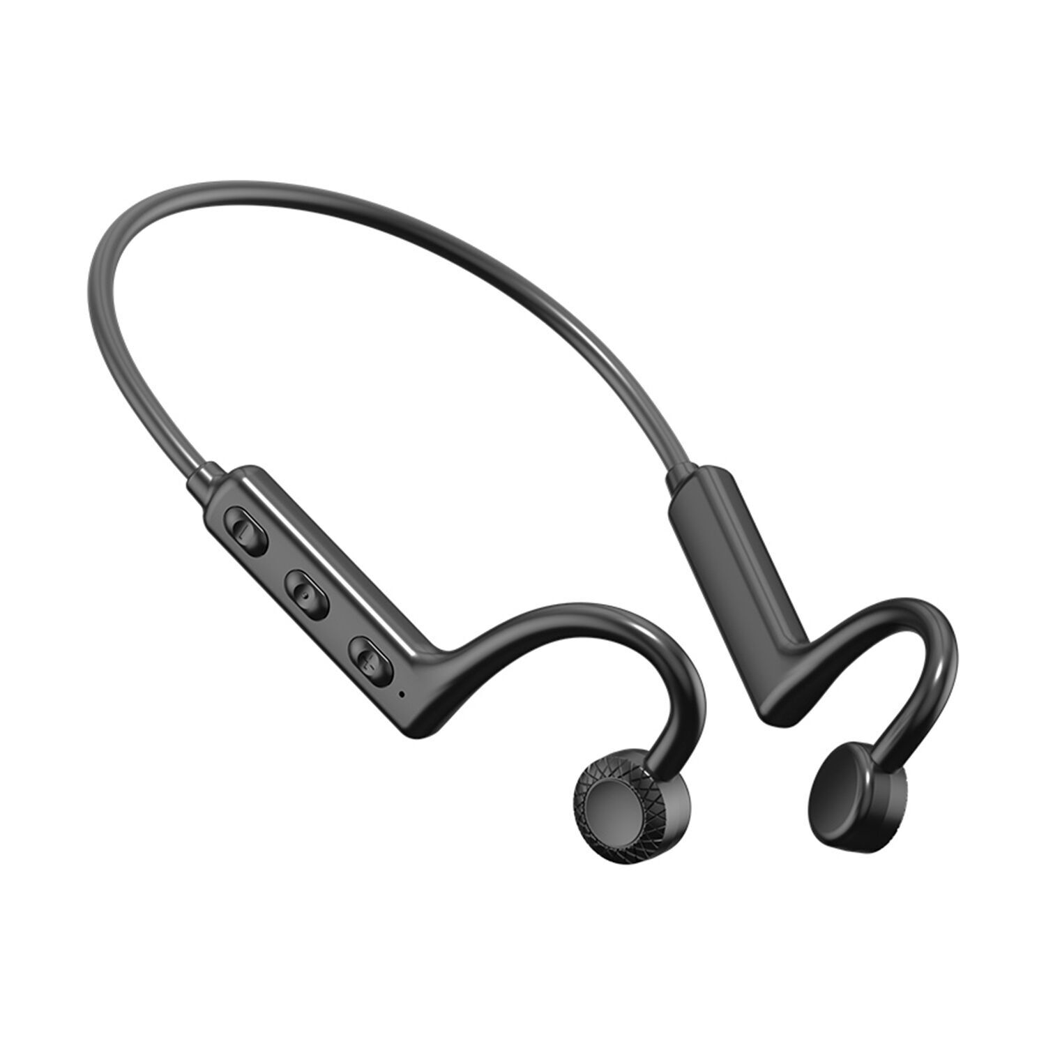 Cuffie Bluetooth KS-19. Con tecnologia a conduzione ossea. Colore: Nero
