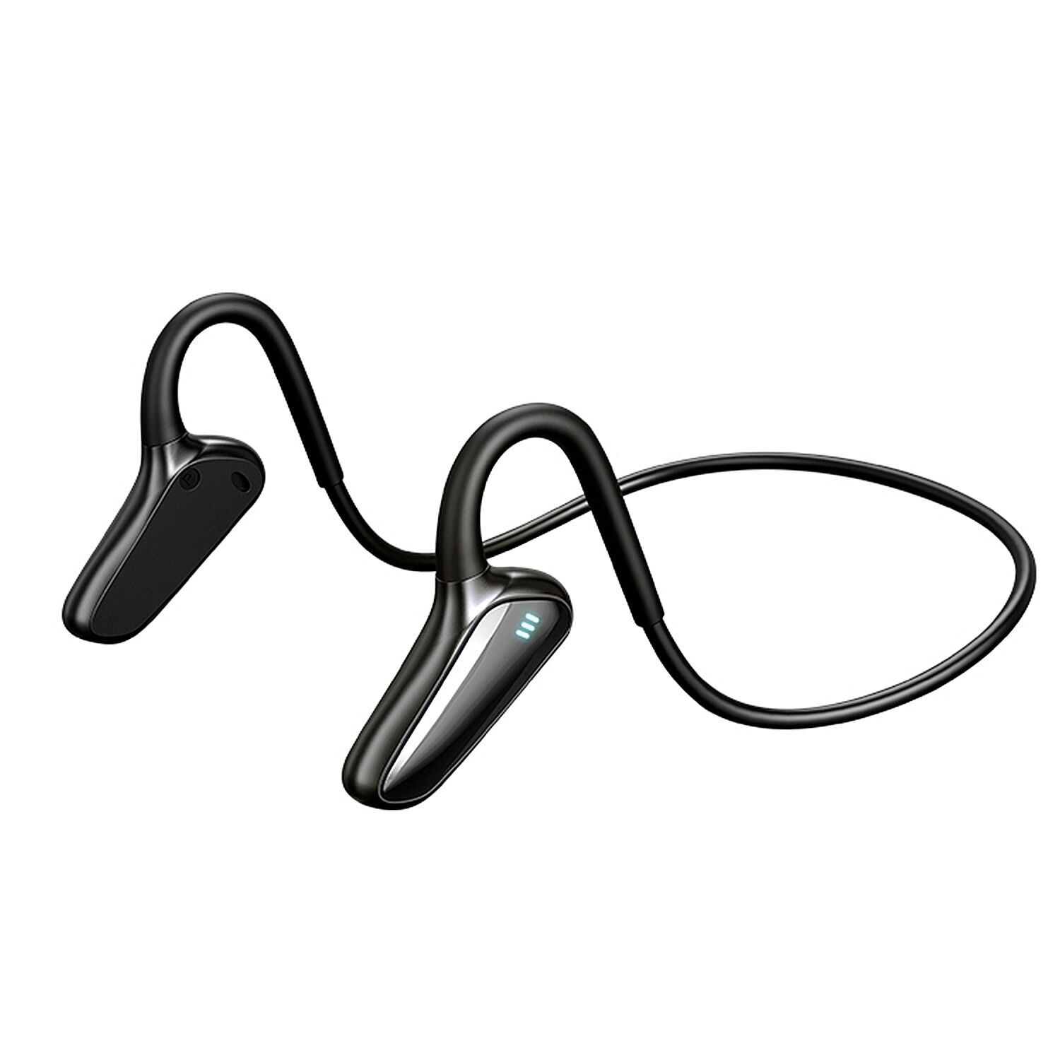 Cuffie Bluetooth D8. Con tecnologia a conduzione ossea. Colore: Nero