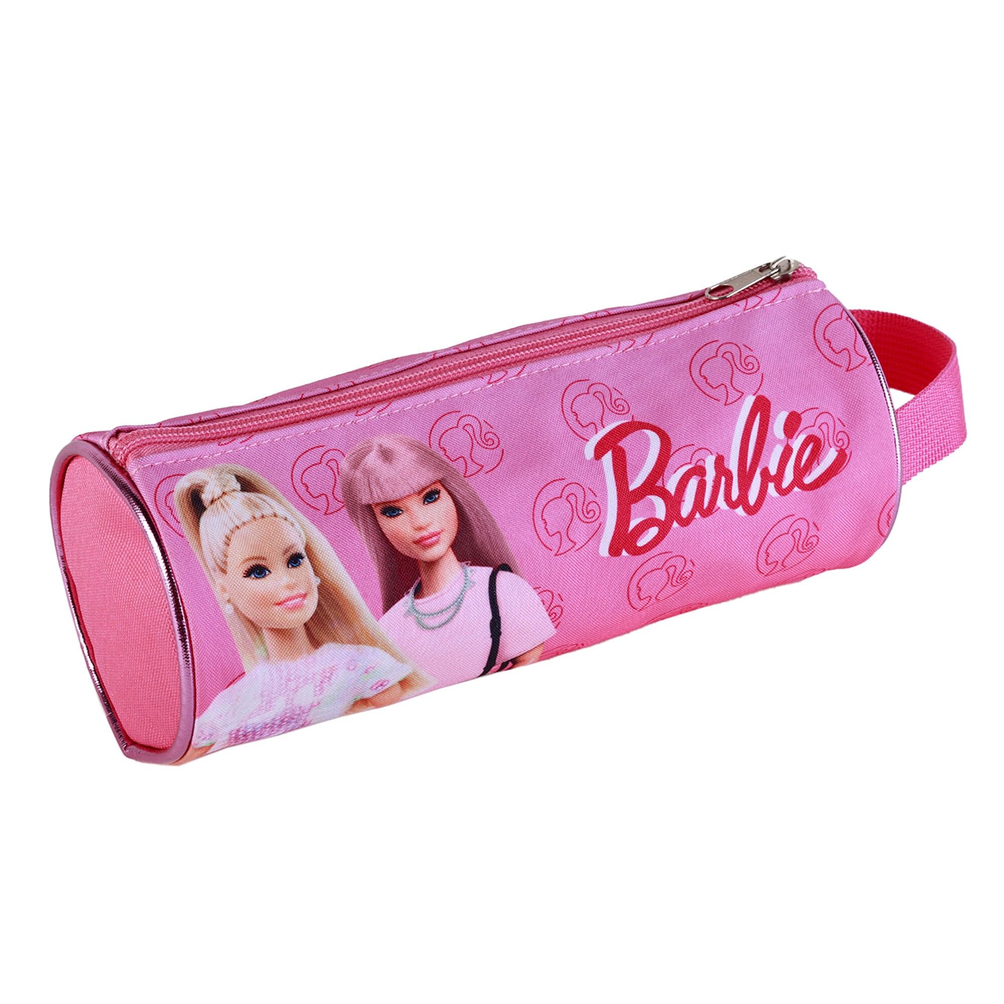 Astuccio rotondo stile Barbie. Interno completamente foderato e personalizzato.Colore: Rosa