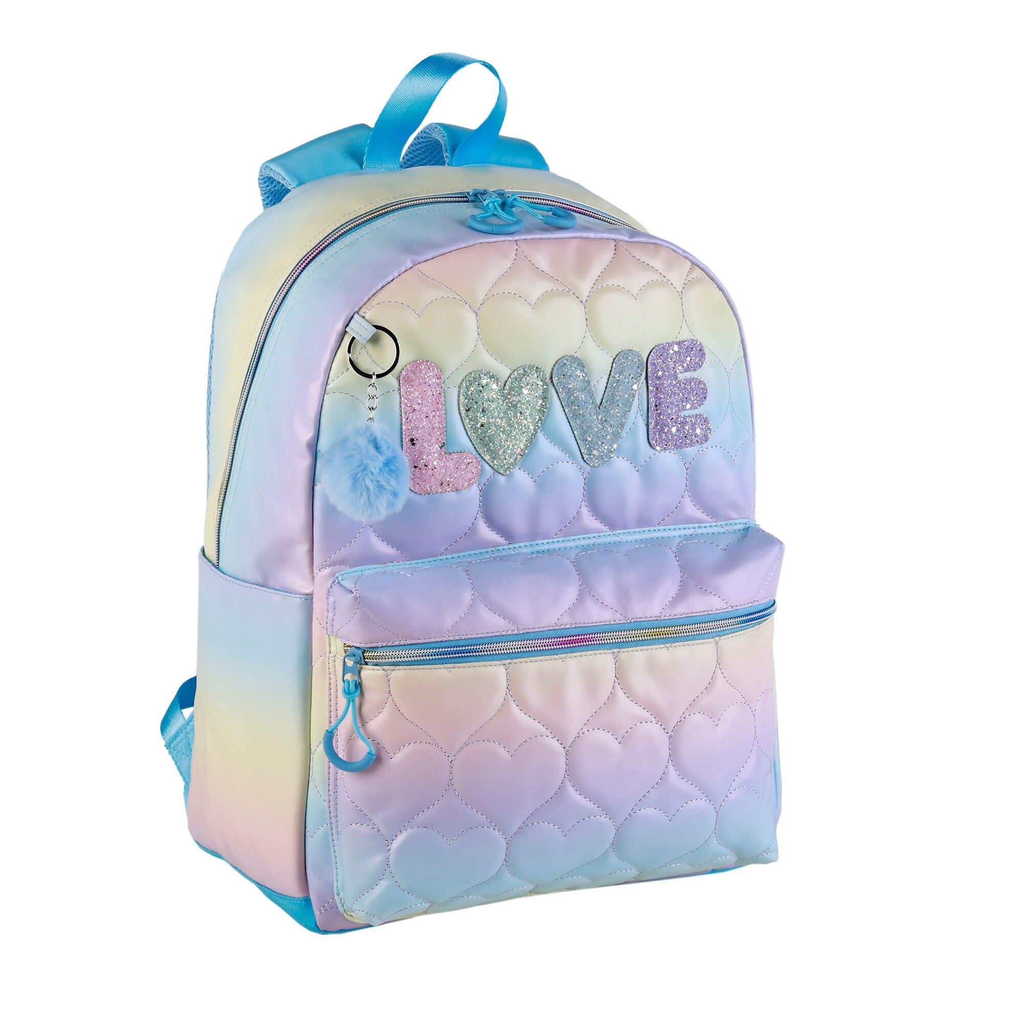 Zaino americano Blin-Blin Love, adattabile al trolley. Scomparto per laptop. Colore:Multicolore
