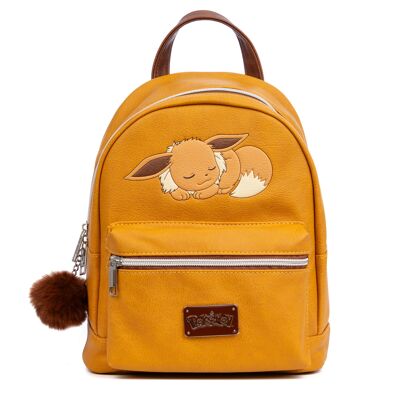 Pokémon Premium Ocher Backpack. Spacious main compartment with front and back pocket.With pompom accessory Color: Yellow
