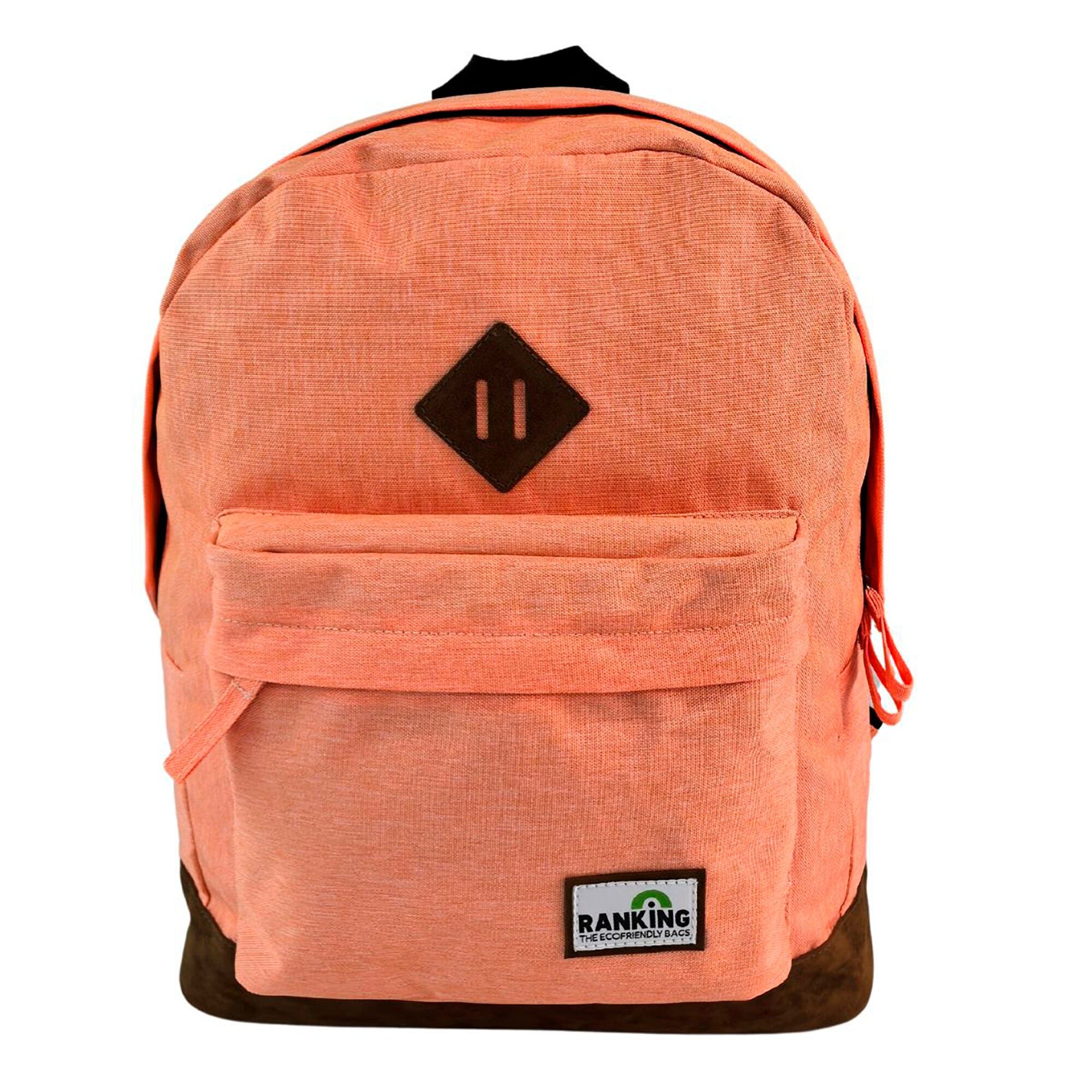 Rucksack mit amerikanischem Korallenranking. Laptopfach. Gepolsterte Rückenlehne.Farbe:Lachs