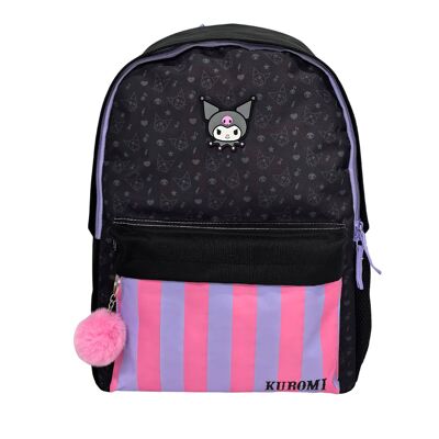 Kuromi American Backpack adaptable to a car.Color: Black/Light Pink