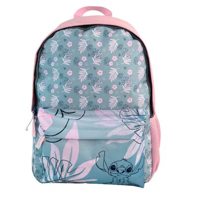 Stitch Pink American Backpack adaptable to car.Color: Pink/Multicolor