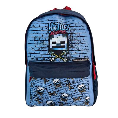Minecraft Hostile Behavior American Backpack adaptable to car.Color: Denim Blue