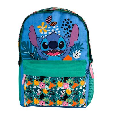Stitch Tropical American Backpack adaptable to car.Color: Green/Blue