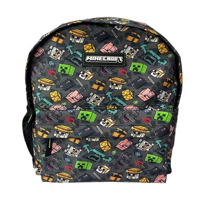 Minecraft Pixel 25 American Backpack adaptable to car.Color:Multicolor