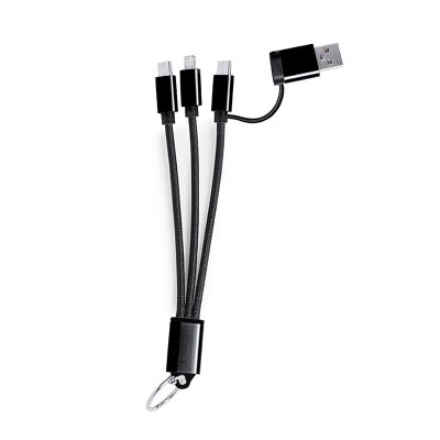 Triple Charger Cable Micro USB, Type C and Lightning 5V DC 2 Connection.4A