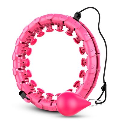 Sports Hula Hoop for Fitness, Adjustable Hoop, Non-Slip, Rotating Counterweight. Home gym and fitness equipment.
