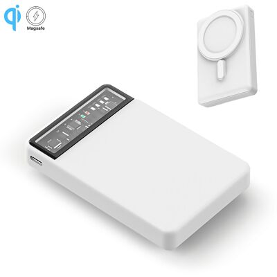 Powerbank 10.000mAh with 15W wireless charging compatible with Magsafe. Exit PD22.5W Super quick charge, fast charging.