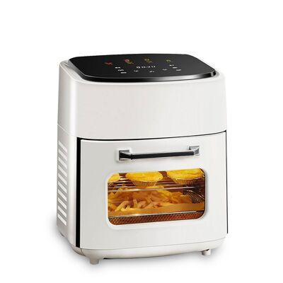 2-in-1 air fryer with oven. 15L, 1800W. Touch panel, 3D heating, non-stick stainless steel grill.