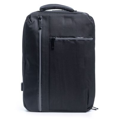 Mochila cabina multi compartimento, porta Laptop 17" DMAV0303. Adaptable a Trolley Toma USB externa oculta.
