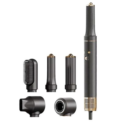 Professional 5-in-1 ionic hair beauty station: dryer, curling iron, straightener. High power of 1300W, 3 temperatures and 3 speeds.
