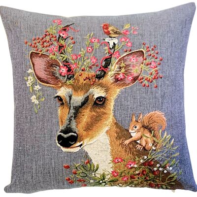 Deer Cushion Cover - Decorative Throw Pillow - Deer Gift - 45x45 cm