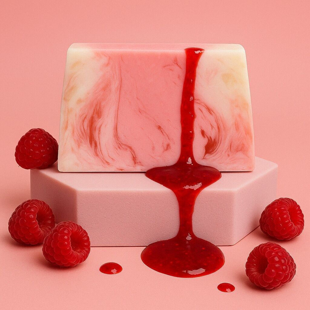 Süße Himbeerseifenscheiben x10