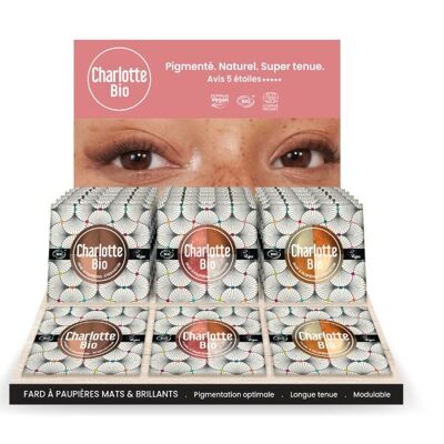 4-shade eyeshadow display