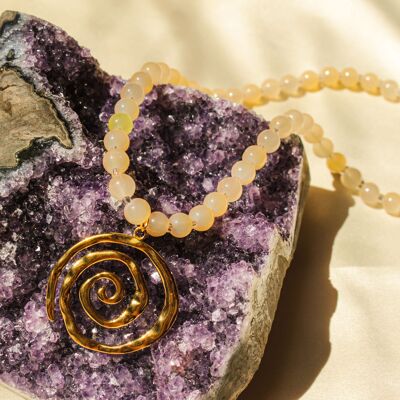 Collier spirale radieuse