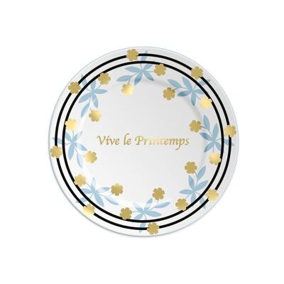 1 assiette diam 16cm avec VIVE LE PRINTEMPS