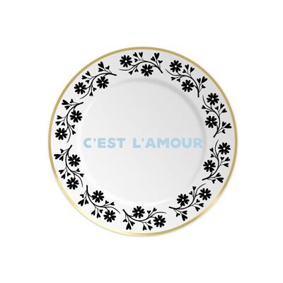 1 assiette diam 16cm avec C'EST L'AMOUR