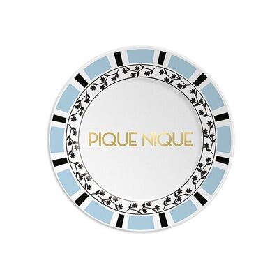 1 plate diam 16cm with PIQUE-NIQUE