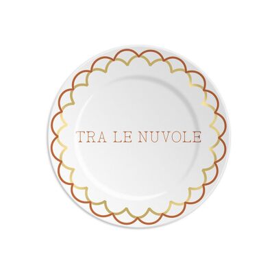 1 assiette diam 16cm avec ENTRE LES NUAGES