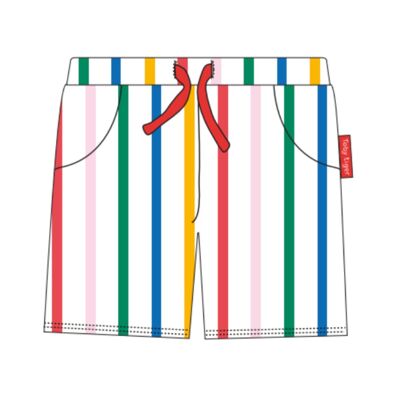 Organic Happy Stripe Woven Shorts