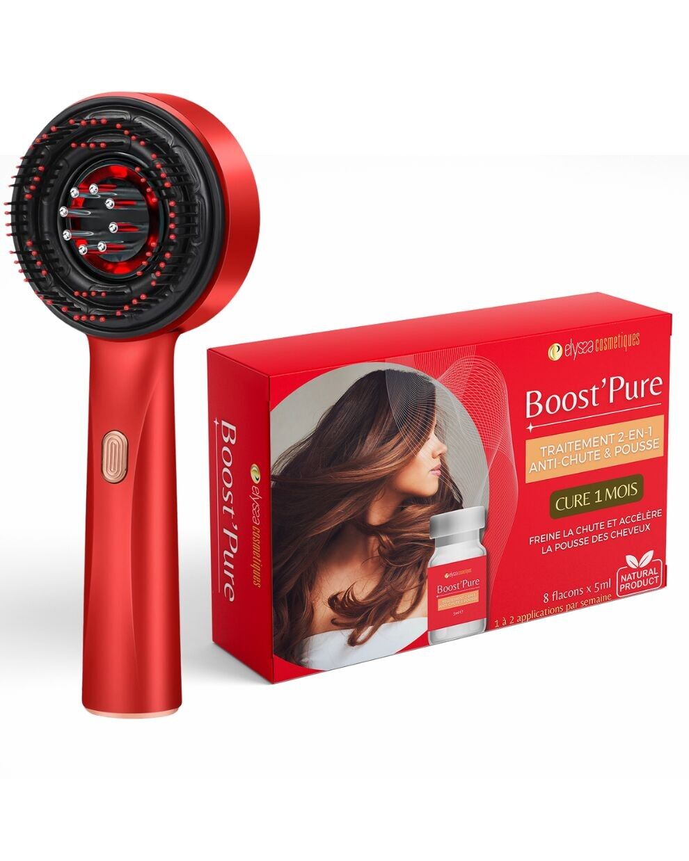 2-IN-1 Anti-Hair Loss & Hair Growth Treatment | Boost’Pure | 1-month course
