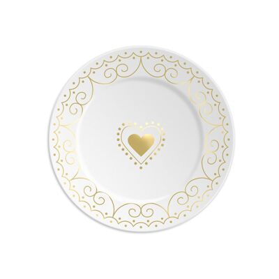 1 plate diam 16cm with AN HEART