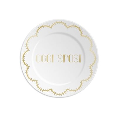1 assiette diam 16cm avec OGGI SPOSI