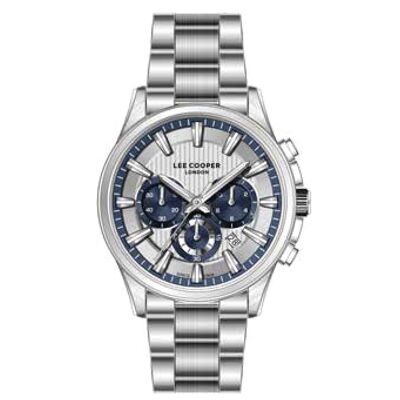 LeeCooper – AUGUSTIN – LC08216 – Montre Homme – Analogique Mouvement Multifonction – Boitier rond en métal – Bracelet en métal