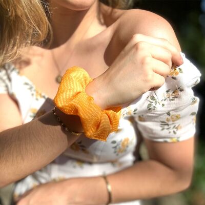 Scrunchie SUN/ plain textured polyester