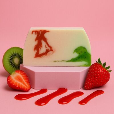Fette di sapone alla fragola e kiwi x10