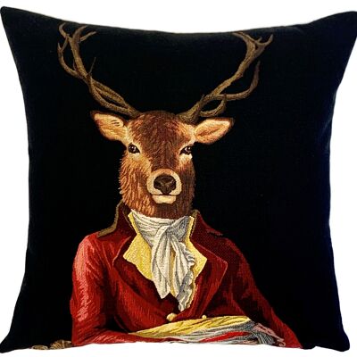 Stag Cushion Cover - Woodland Decor - Stag Lover Gift - Tapestry Pillow Cover