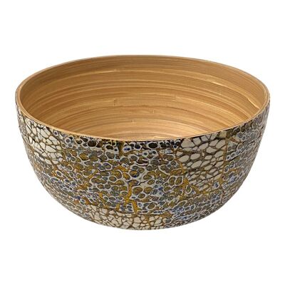 Bamboo Salad Bowl, 23x10cm, Blue