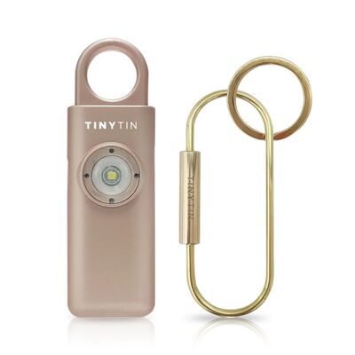TinyTin - Oro rosa metallizzato - Allarme di sicurezza personale - Allarme 130 dB - Accessori moda
