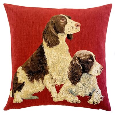 Springer spaniel thow taie d'oreiller - cadeau de décor de chasse - cadeau d'épagneul - oreiller décoratif de tapisserie